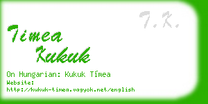 timea kukuk business card